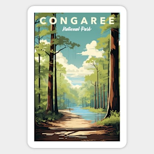 Congaree National Park Travel Poster Sticker